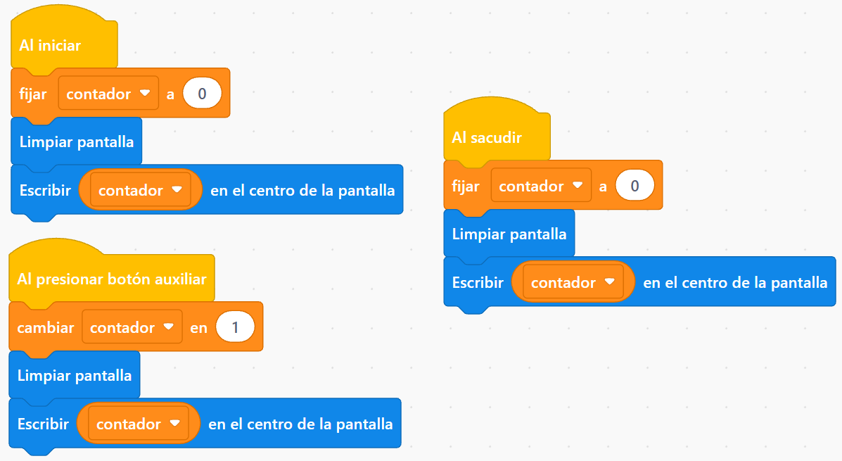 Código del contador de pulsaciones