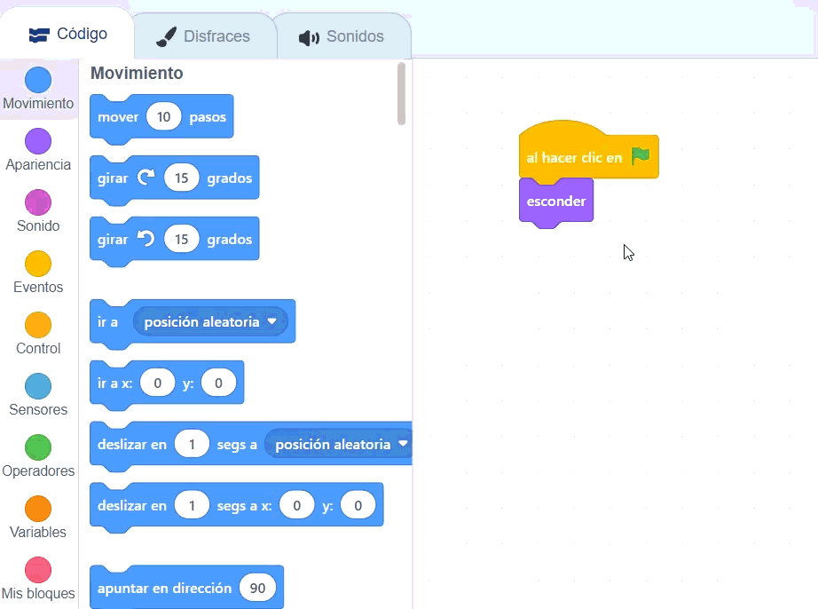 Gif: cómo fijar el modo arrastrable de la gallina